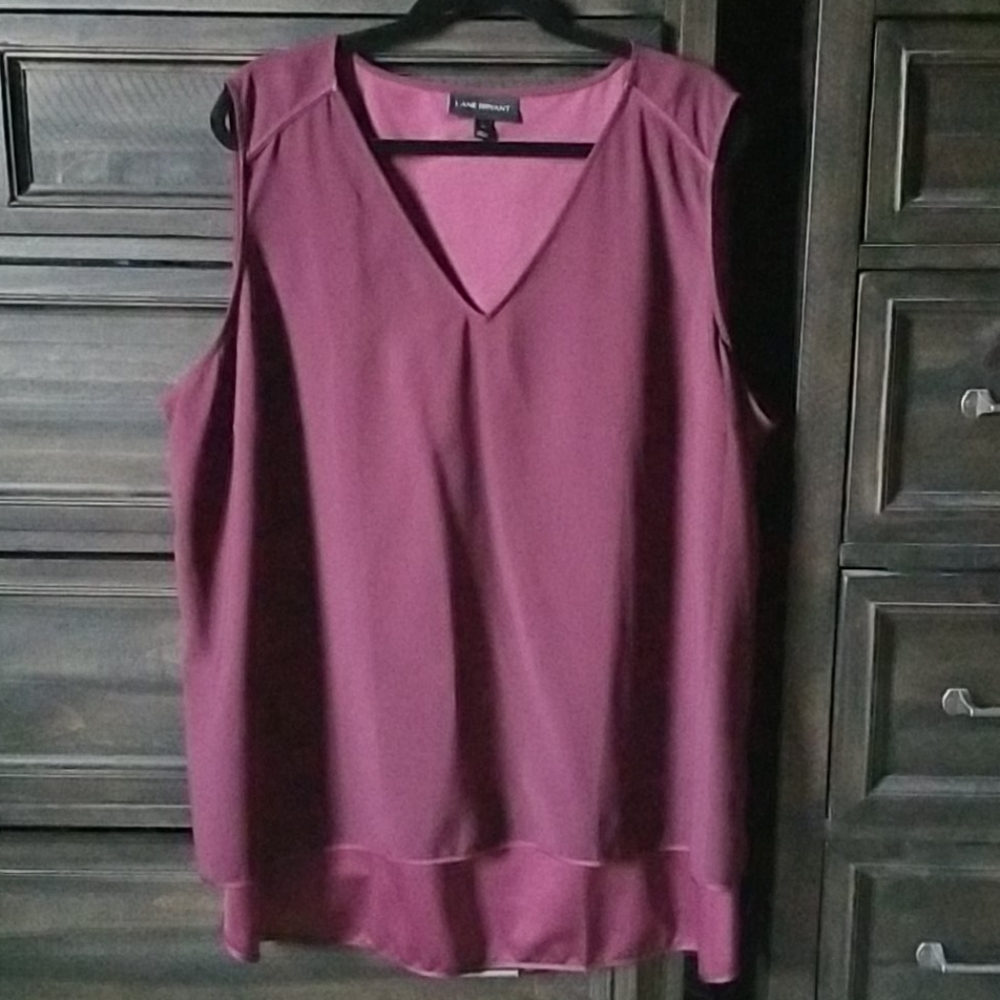 Lane Bryant deep wine colored size 24 top